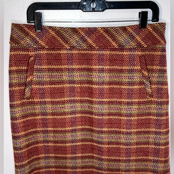 Talbots, 8, a-line wool blend tweed pattern faux slant, front pockets lined mini - Picture 7 of 8